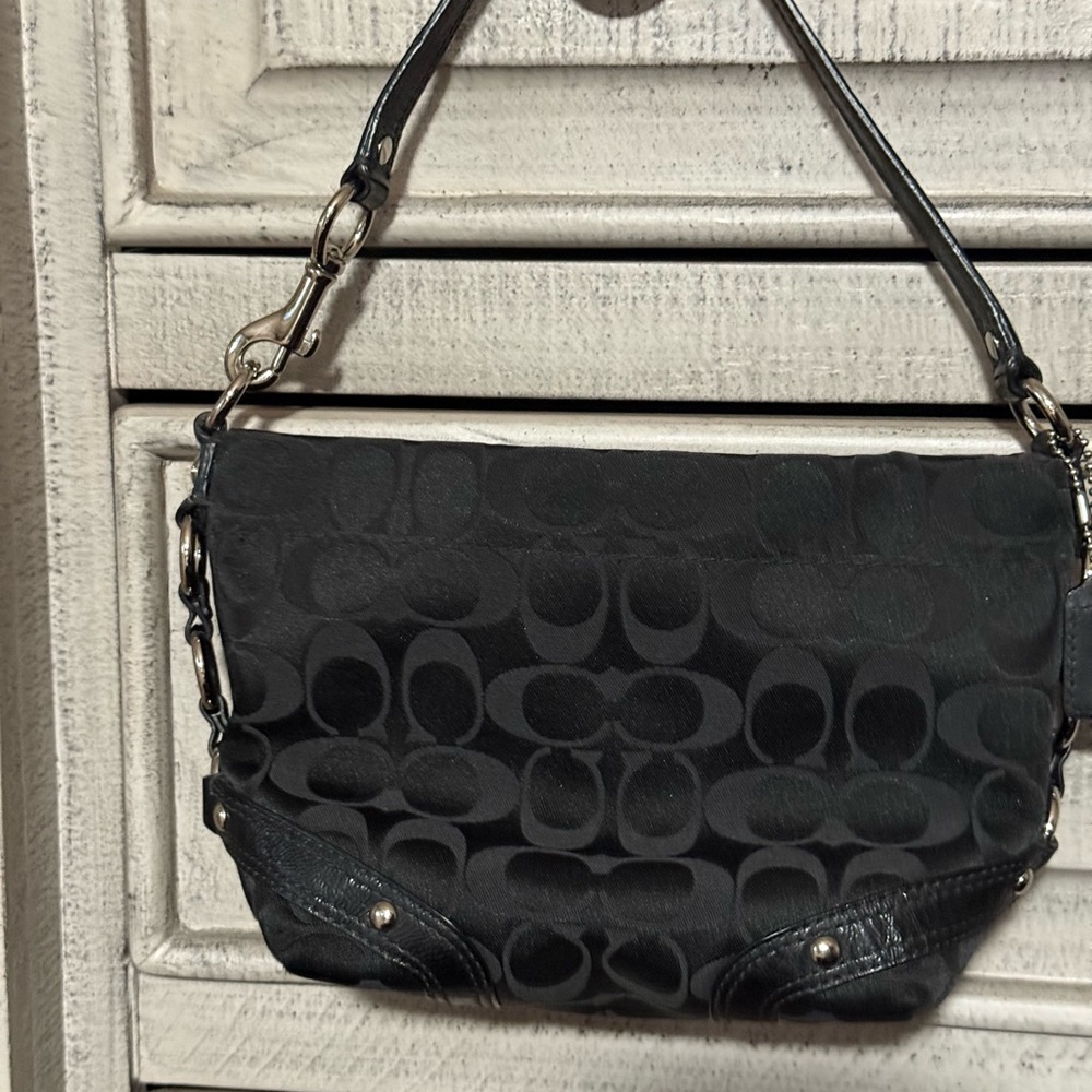 Coach Mini Carly Black Shoulder Bag